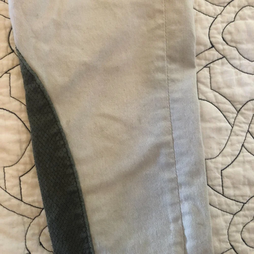 Rag & Bone 25 Cream Gray Skinny Jodhpur Leather Panel Mid-rise - Picture 10 of 12